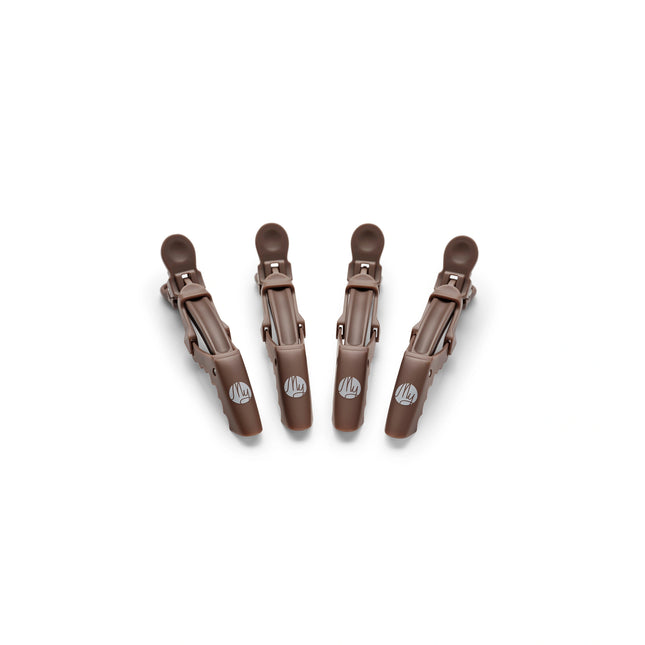 My - Jaw Clips Coffee brown 4 stk  11,5cm (strong clips)