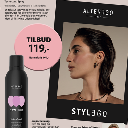 A5 Tilbudsseddel AlterEgo Texture Touch 119,-