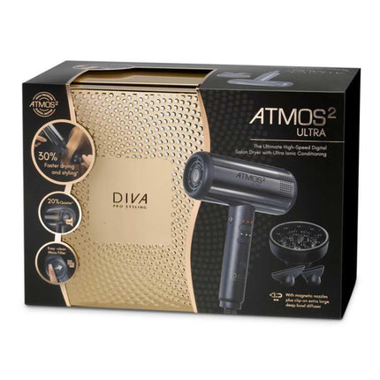 DIVA Atmos Dryer ULTRA 2 Compact m/softstyler STOR ATMOO5 Bestillingsvare