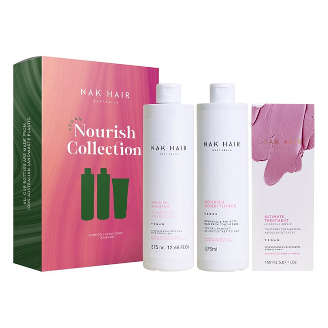 NAK nourish Trio gaveæske (shampoo+conditioner+60sec Treat)