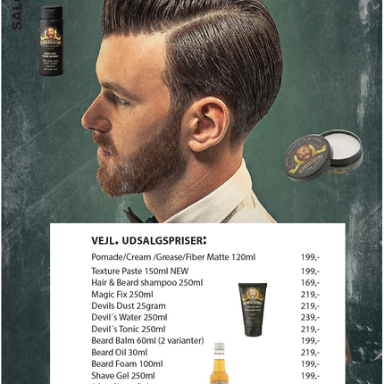 A5 seddel Barberstation Vejl. pris