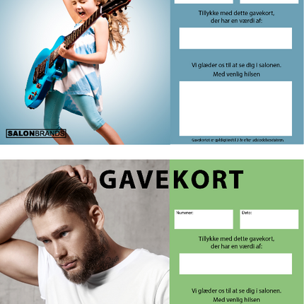 Gavekort SalonBrands 8stk