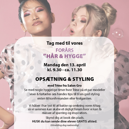 Inspiration/opsætning kursus mandag 13/4-26