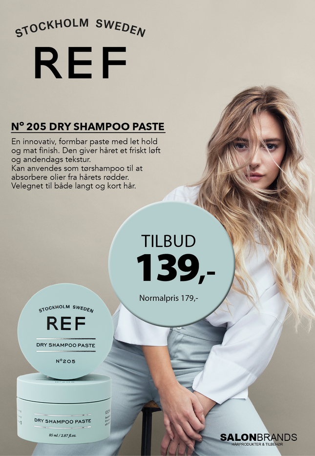 A5 Tilbudsseddel REF 205 Dry Shampoo Paste tilbud 139,-