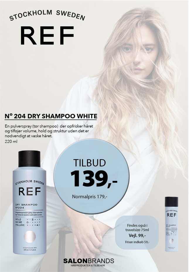 A5 Tilbudsseddel REF 204 Dry Shampoo tilbud 139,-
