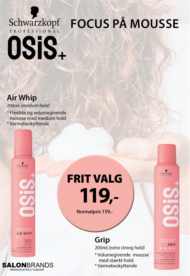 A5 Tilbudsseddel OSIS Mousse 119,-