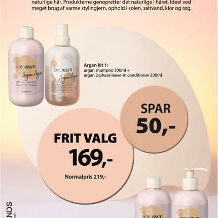A5 Tilbudsseddel IceCream Argan Age KIT 169,-