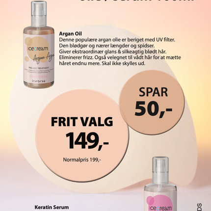 A5 Tilbudsseddel IceCream olie/serum 149,-