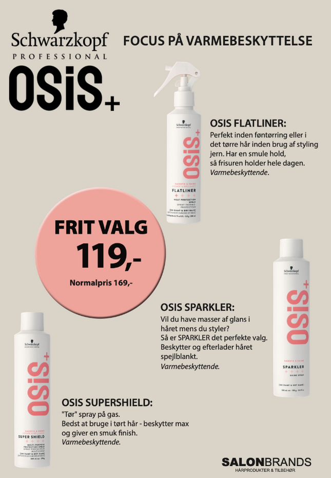 A5 Tilbudsseddel OSIS varmebeskyttelse 119,-