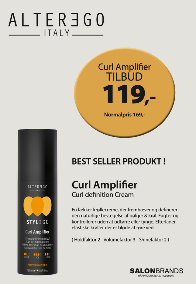 A5 Tilbudsseddel AlterEgo Curl Amplifier 119,-