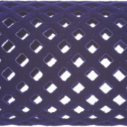Velourcurler Blå 36mm 12stk