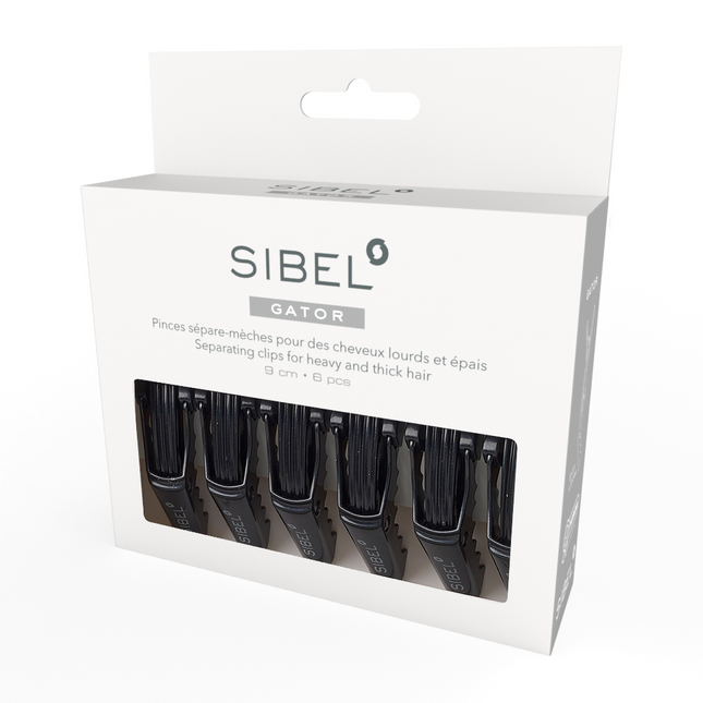 Sibel Strong Clips 6 stk Sort 9cm NETTO