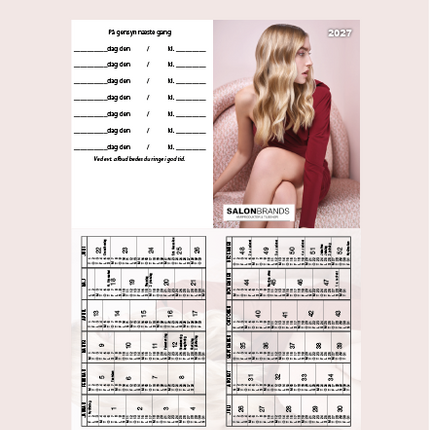 Frisørkalender 2027 100stk NEW
