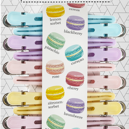 Efalock Storkenæb clips pastelcolor 12stk